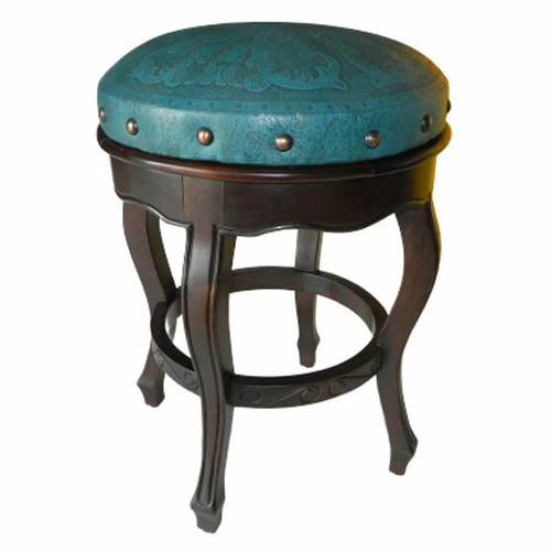 Spanish Heritage Round Barstool - Colonial Teal