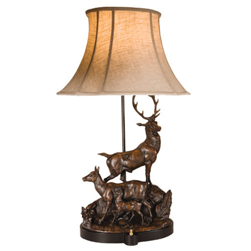 large stag lamp