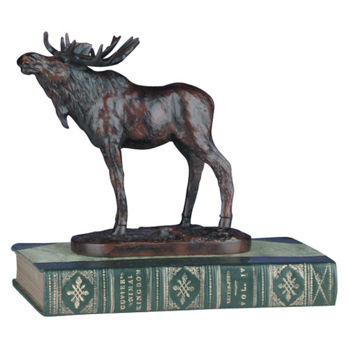 Standing Moose and Book Sculpture