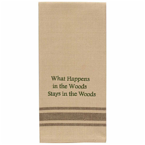 Stays in the Woods Embroidered Dishtowels - Set of 6