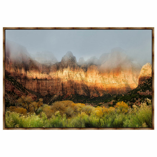 Sunset Mountain Framed Canvas