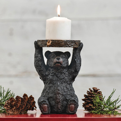 Timber Bear Candle Stand