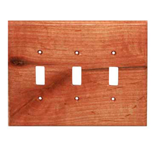 Traditional Wood Triple Switch Plate