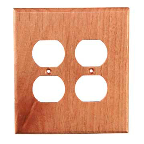 Traditional Wood Outlet Cover - Double