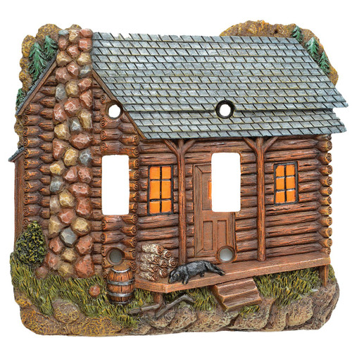 Tranquil Cabin Double Switch Cover