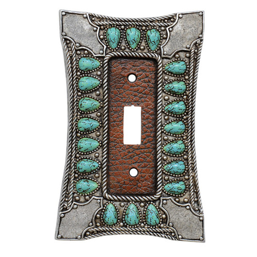 Tribal Turquoise Single Switch Cover