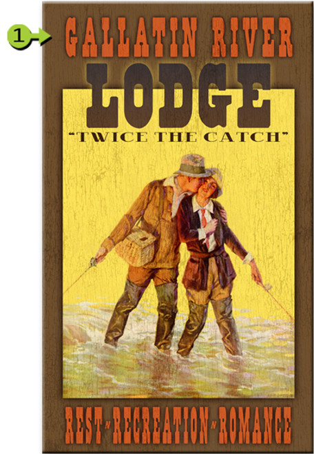 Twice the Catch Personalized Sign - 18 x 30