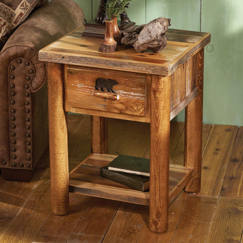 Bear Paw Nightstand w/Shelf