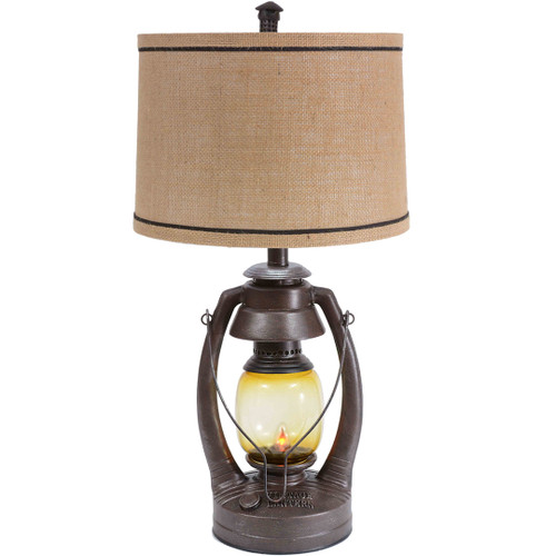 Vintage Lantern Table Lamp Black Forest Decor