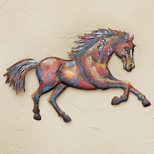 War Horse Metal Wall Art - Right Facing