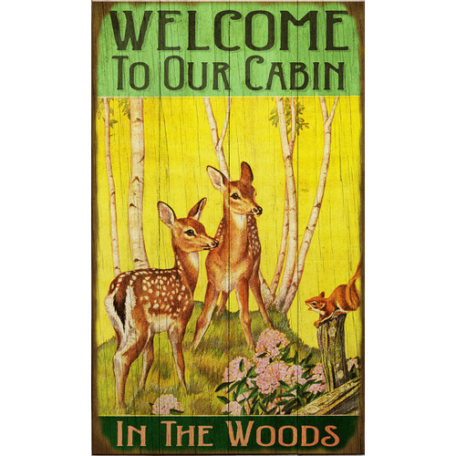 Welcome Woodland Creatures Personalized Sign