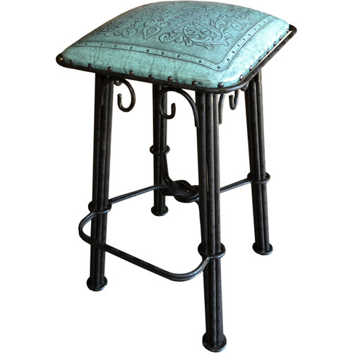 Coronado Iron Counter Stool - Colonial Turquoise