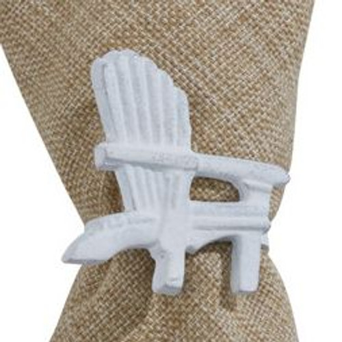 White Adirondack Chair Napkin Rings - Set of 4