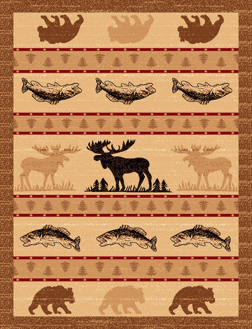 Wildlife Stripe Rug - 8 x 10