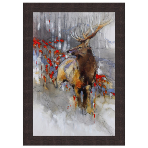 Windy Deer Framed Canvas