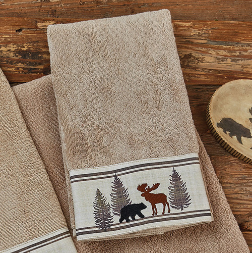 Woodland Moose & Bear Wash Cloth