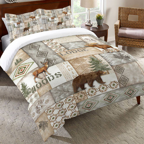 Woodland Trails Gray Comforter - Queen