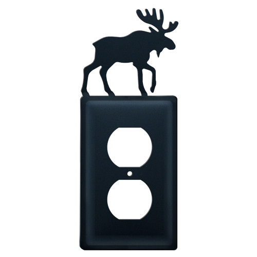 Wrought Iron Moose Single Outlet Cover