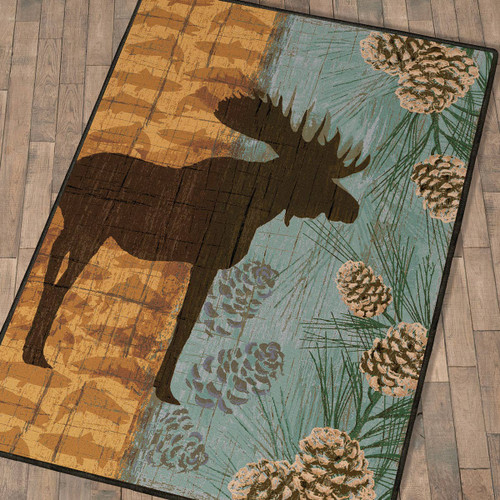 Yellowstone Park II Moose Rug - 5 x 8