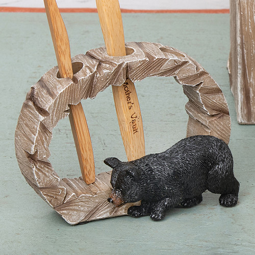 Tree Stump Bear Toothbrush Holder