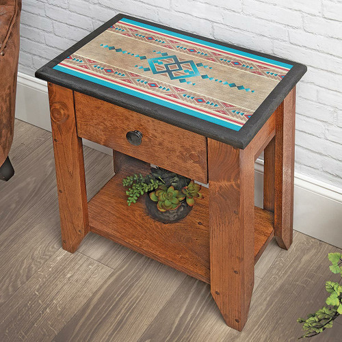 Southwest Aztec Side Table