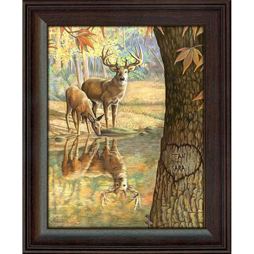 Deer Reflections Personalized Framed Print