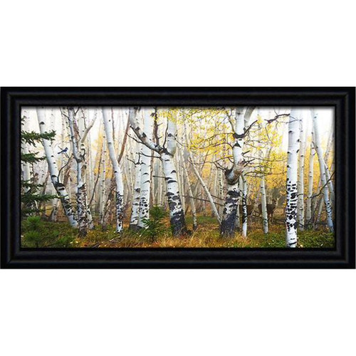 Morning Birch Grove Personalized Framed Canvas - 25 x 14