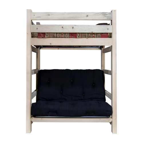 White Bluff Bunk Beds - Twin over Full Futon Frame and Mattress