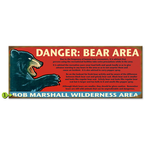 Danger: Bear Area Personalized Sign