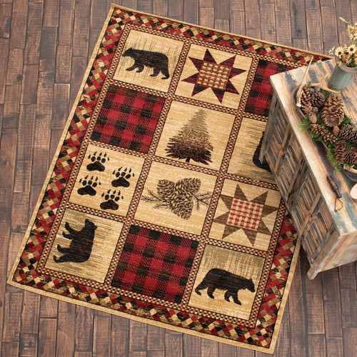 Bear Trail Plaid Rug - 2 x 3