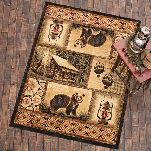 Grizzly Cabin Rug - 8 x 10