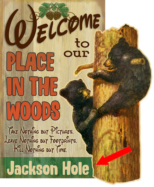 Place in the Woods Sign