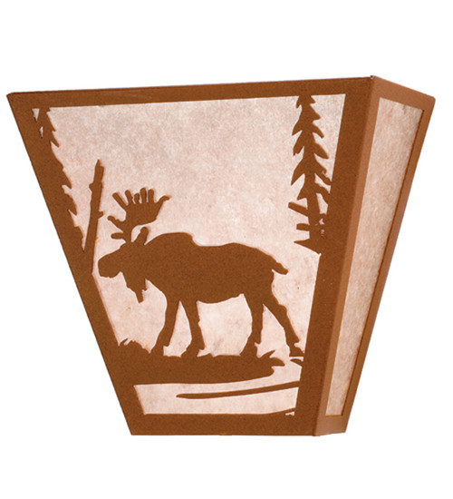 13 Inch W Moose Wall Sconce Right/Sm