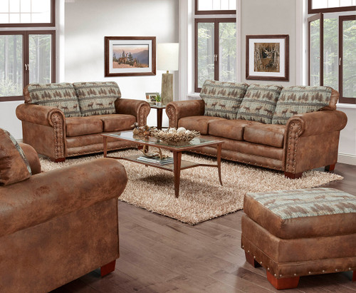 Deer Teal Lodge 4-Piece Set