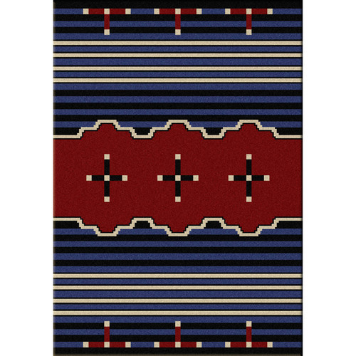 Big Chief Blue Rug - 5 x 8