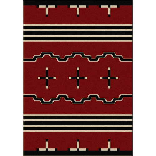 Big Chief Red Rug - 5 x 8