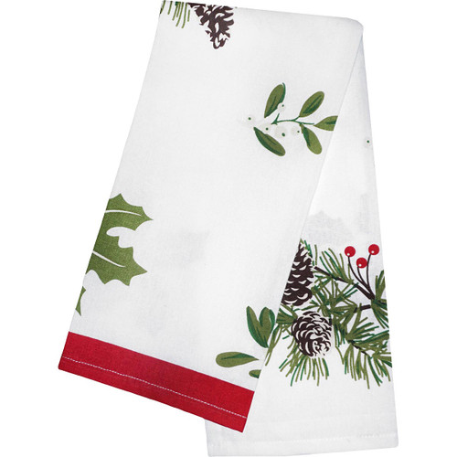 Holiday Pinecone Kitchen Towels - Set of 2