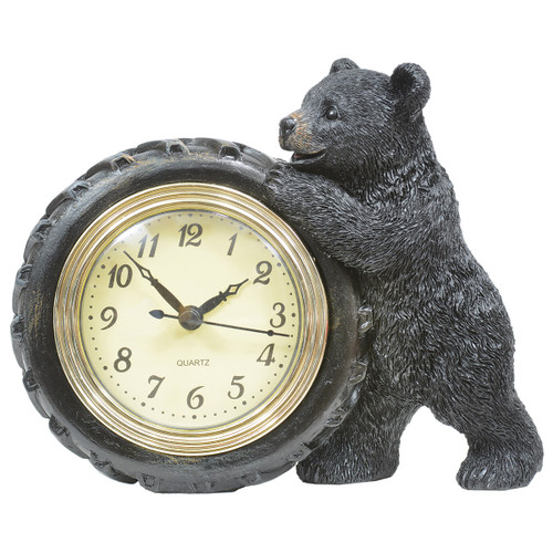 Playful Bear Cub Desk Clock