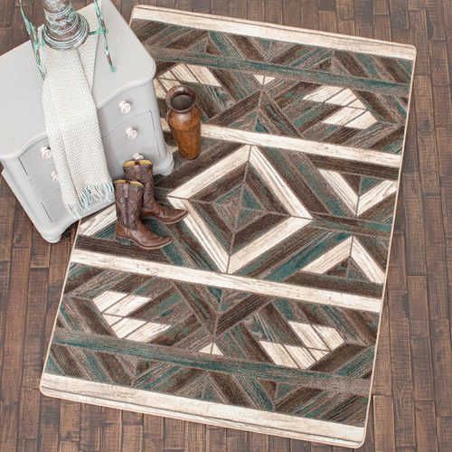 Western Barnwood Rug - 3 x 4