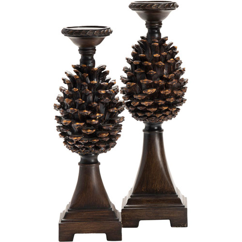 Pine Forest Candleholders - Set of 2