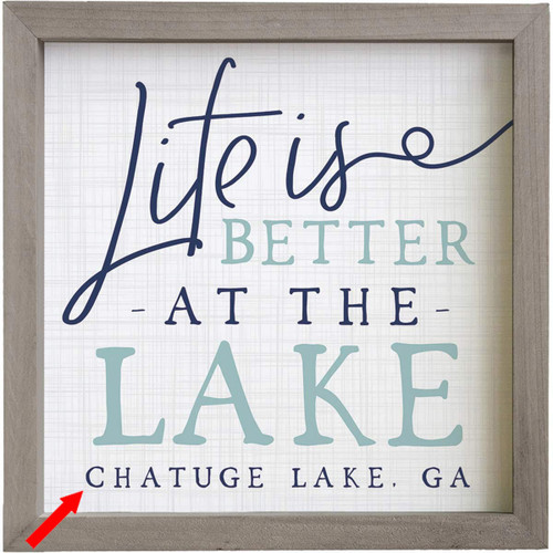 Life at the Lake Personalized Wall Art