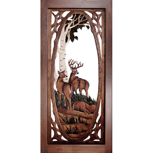 Woodland Spring Screen Door - Deer