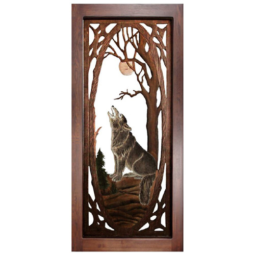 Woodland Spring Screen Door - Wolf