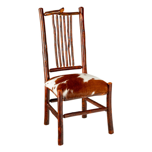 Yellowstone Gallatin Valley Spindle Side Chair - Cowhide Seat