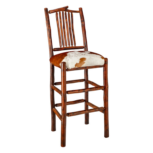 Yellowstone Gallatin Valley Spindle Barstool - Cowhide Seat