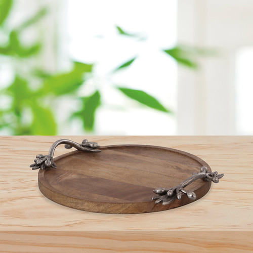 Leaf and Berry Handle Tray