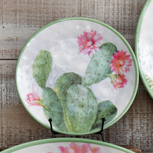 Desert Blooms Cactus Salad Plates - Set of 6
