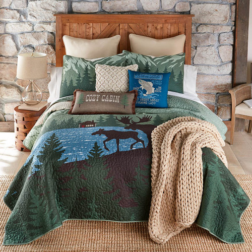 Moose & Bear Lake Tapestry Sofa Cover