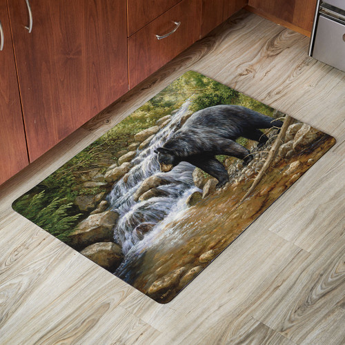 Black Bear Crossing Floor Mat - 2 x 4