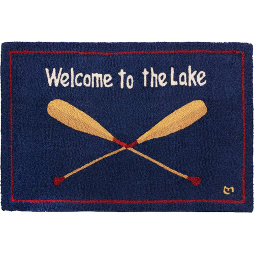 Paddle Welcome 2 x 4 Hooked Wool Rug